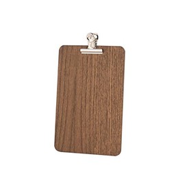 Chalkboards UK Clipboard with Silver Clip, Wood, Dark Oak, 26.2 x 18 x 2.6 cm