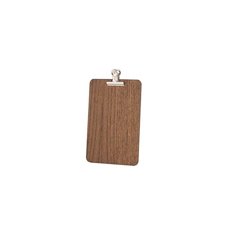 Chalkboards UK Clipboard with Silver Clip, Wood, Dark Oak, 26.2