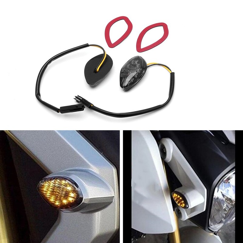 HUSUKU LED Front Flush Mount Turn Signal Light Brake Blinker