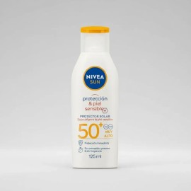 Protector Solar Nivea Sun Piel Sensible Fps 50 125ml