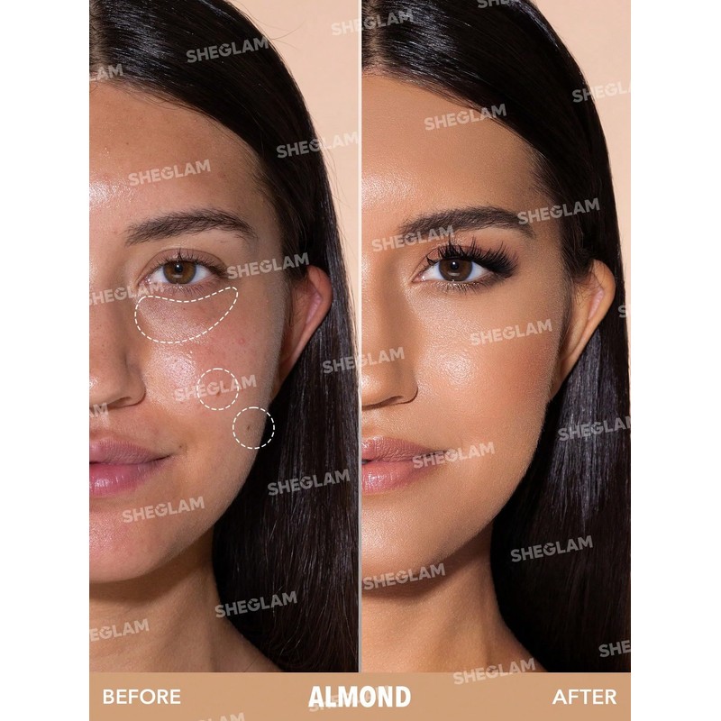 SHEGLAM Complexion Boost Concealer with Squarepants Applicator Matte Long Lasting