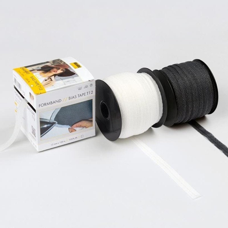 Plush Addict Iron On Formband Bias Tape 12mm for Sewing,