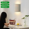 Fetason Modern LED Hardwired Wall Sconces Set of 2, White