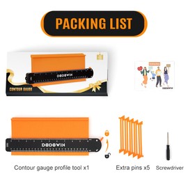 DODOWIN Christmas Gifts for Men Dad Him, Contour Gauge Duplicator 10" Profile Tools, Laminate Vinyl Flooring Woodworking Cutting Gadget, Husband Birthday Anniversary Presents, Grandad Stocking Fillers