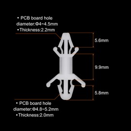 PATIKIL 60pcs PCB Board Insulation Column, Nylon Retention Circuit Board Clamp Spacer Double Head Insulation Bracket Support Height 9.9mm / 0.39"