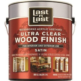 Last N Last Waterborne Wood Finish Satin Clear Polycrylic 1 gal.