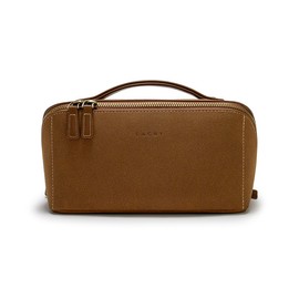 EACHY Makeup Bag, Large Capacity Cosmetic Bags for Women, Portable 180° Wide-Open Flat Toiletry Bag Travel Makeup Bag with Divider and Handle