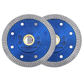 GoYonder 4 Inch Super Thin Diamond Saw Blade for Cutting Porcelain Tiles,Granite Marble Ceramics (4"-Blue 2PCS)