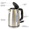 Kenmore 1.7L Cordless Electric Kettle w/ 6 Temperature Pre-Sets, Stainless