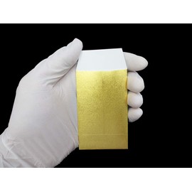 Gold Envelopes with Gold Seal Seal Matte Gold, Made in Japan, 2.0 x 3.2 inches (51 x 82 mm), Gold Seal [Set of 10] (Small)