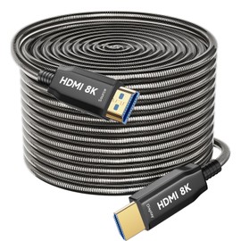 40M 8K HDMI Cable Metal Armour Protection 2.1 Fibre Optic Ultra High Speed Cable 8K@60Hz 4K@130HzeARCHDR10 4:4:4:21:9 HDCP 2.2/2.3 3D Ethernet Compatible with the Latest Game Consoles