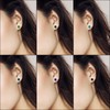 MICGIGI Men's Women's Round Stainless Steel Stud Earrings 12 Colours