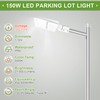 150W LED Shoebox Pole Light for Parking Lots - White