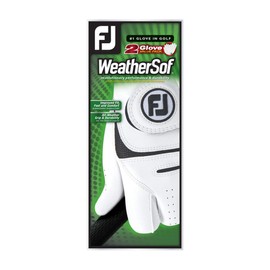 FootJoy Women's WeatherSof Pair Prior Generation Golf Gloves, White, Medium/Largew