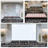 DAIFURONGE Tempered Glass Backsplash for Kitchen, White, 30"x16"