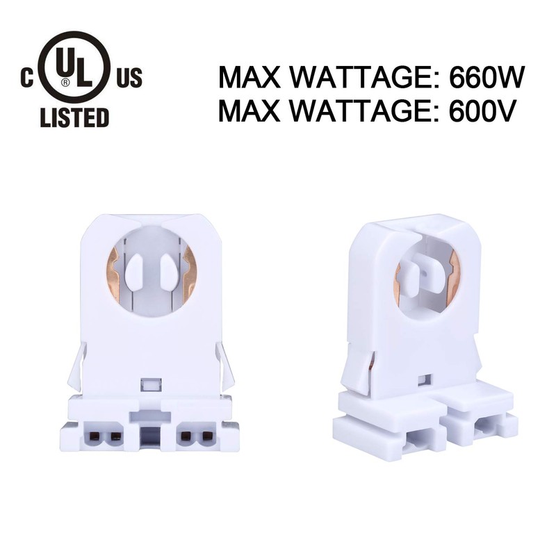 G13 T8 Bi-pin Socket Tombstone Lamp Holder Non-shunted Turn Type