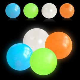 4 Pcs Stress Balls Squeeze Toys for Adults Kids Fidget Toy for Anxiety and Stress Relief Luminous Ball for Birthday Gift, Party Favors & Prizes