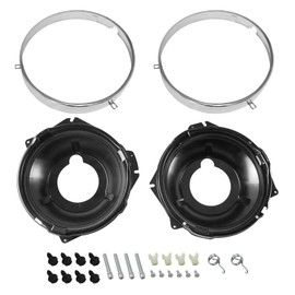 telfair Headlight Retaining Ring & Mounting Bucket Kit Compatible with 1967-1970 Camaro, 1968-1972 Nova, 1970 Monte Carlo -28pcs Complete Headlamp Assembly Hardware Set