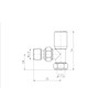 UK Radiators Thermostatic Radiator Valve (TRV) - 15mm Angled Lockshield