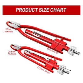 Mudder 2 Pieces Aircraft Safety Wire Twisting Pliers Tools Wire Twist Pliers 9 Inch 6 Inch for Aircraft Auto Industry(Red)