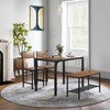 COSTWAY Dining Table Set for 4, Rectangular Kitchen Table Set