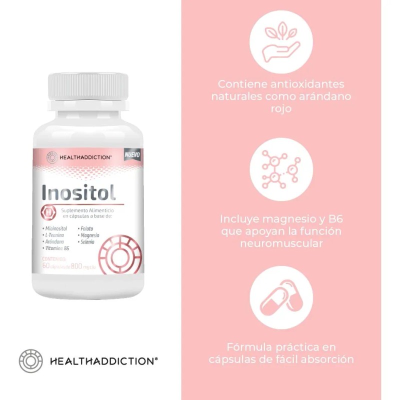 Myoinositol Mujer Magnesio Healthaddiction 60 Cápsulas Sin Sabor