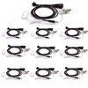 (10-Pack) 1-Pin Transparent Concealed Acoustic Tube Headphones with PTT Microphone