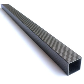 1pcs Square Carbon Fiber Tube 20x20x420MM,1.0MM Wall Thickness,12/16/25MM Available,3K Roll Wrapped Twill Matte Finish