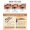 Eyebrow Powder Makeup Kit, Dark Light Brown Eye Brow Powder
