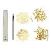 Copper Rivets Burrs Kit Copper Rivets with Setters Rust Proof