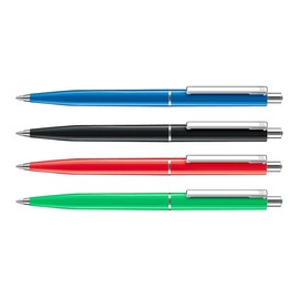 allpremio Pack of 50 Ballpoint Pens Assorted Colours Quality – Ink Colour Blue Knitting Thickness M – Indelible according to ISO 12757-2 – Economy Pack Retractable Ballpoint Pen with Metal Clip