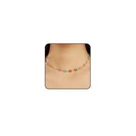 Daisy Flower Choker Necklace for Women Colorful Floral Necklace Cute Daisy Necklace Flower Jewelry (Style 1)
