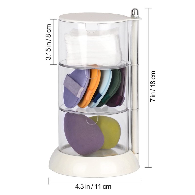 JessLab Stackable Storage, 3 Layers Acrylic Hair Accessory Organiser Container