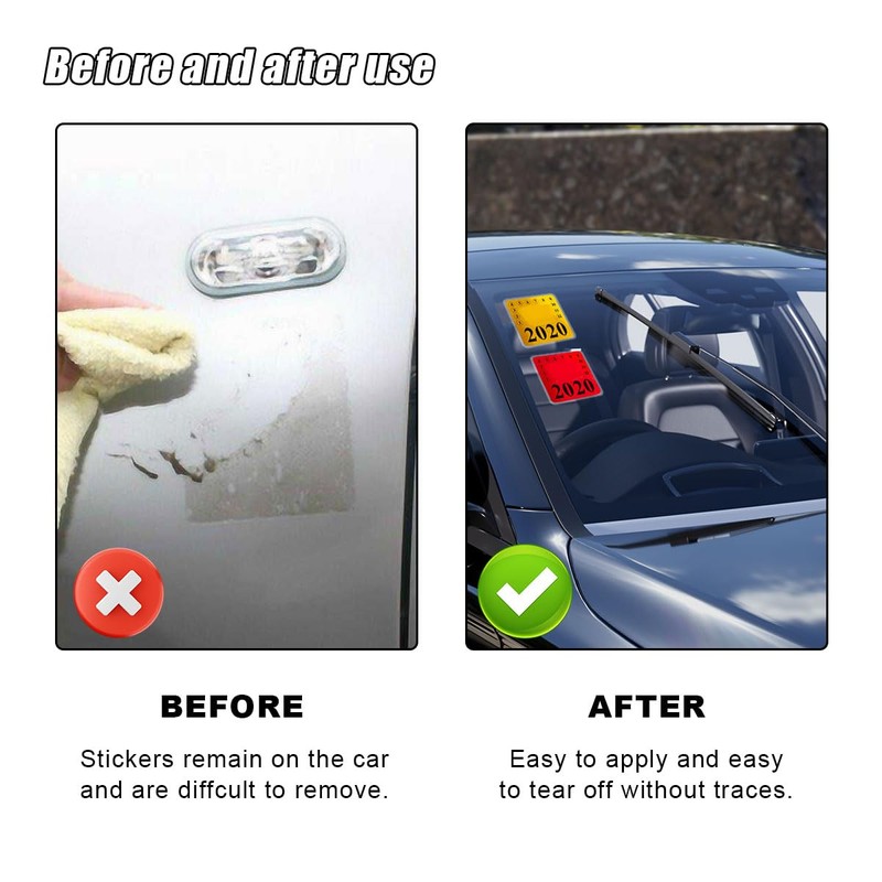 4"×6" Transparent Windshield Sticker Applicator, Waterproof Car Window Sticker for