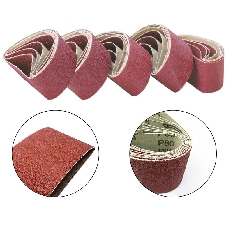 5Pcs Cloth Sanding Belts 75mm x 533mm Sanding Paper Sanding