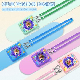 BEARDDO Silicone Case for Bitzee Interactive Toy Digital Pet and Case, Protective Cover Skin Sleeve with Lanyard for Bitzee Virtual Electronic Pets Accessories Kids Boys Girls (Green)