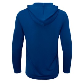 Facitisu Men Long Sleeve Tee Shirts with Hooded 5 Pack Athletic Pullover Dry Fit Sweatshirts Gym Hoodies L