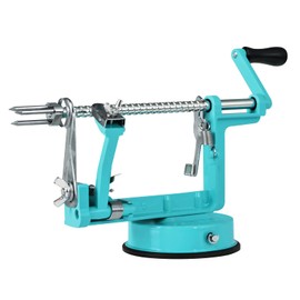 Apple Peeler, Stainless Steel Apple Corer Slicer Peeler, Durable Heavy Duty Die Cast Magnesium Alloy Apple Peeler Slicer Corer with Suction Base(Blue)