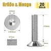 ORTAVA Pack of 20 M4 x 16 Countersunk Screws Flat