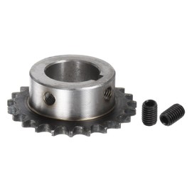 QUARKZMAN ISO/DIN 06B-1 Roller Sprocket B Type, 30 mm Bore, 3/8 Inch Pitch A3 Steel Single Strand Roller Sprocket Hardened, 23 Teeth