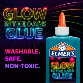 Elmer's Glow in the Dark Liquid Glue, Great for Making Slime, Washable, Assorted Colors, 5 Ounces Each