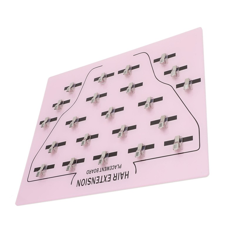 Wig Extension Holder Board Acrylic 22 Stainless Steel Clips Hair