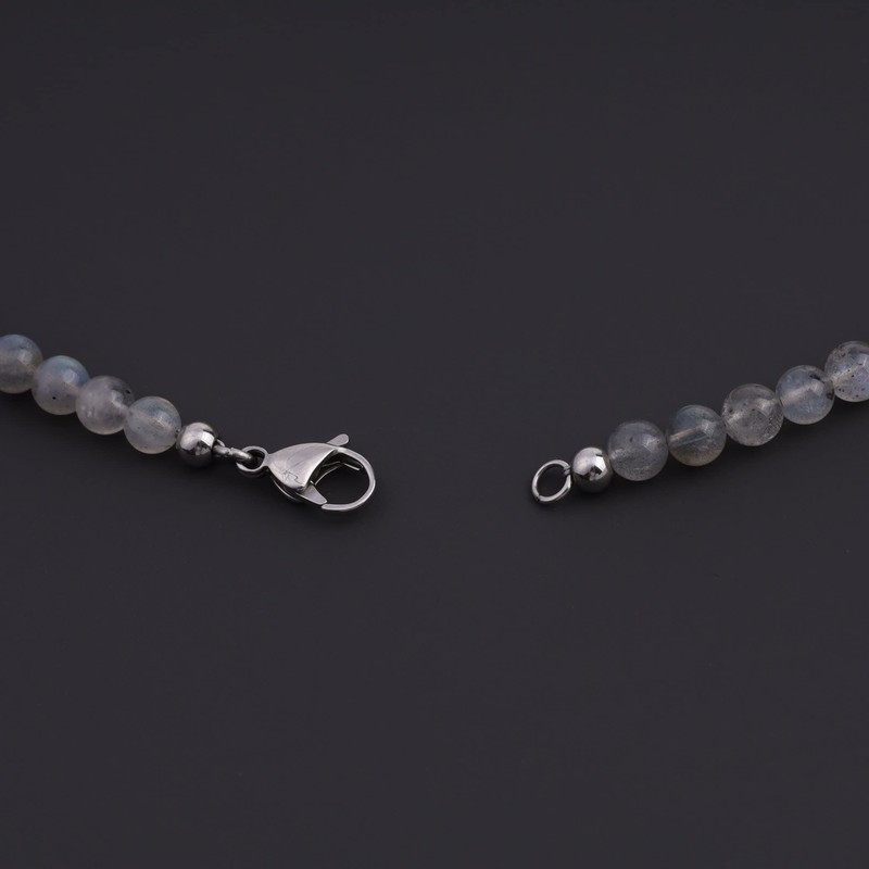 GAVU Skull Charm Crystal Necklace, 50 cm, Stone, Labradorite