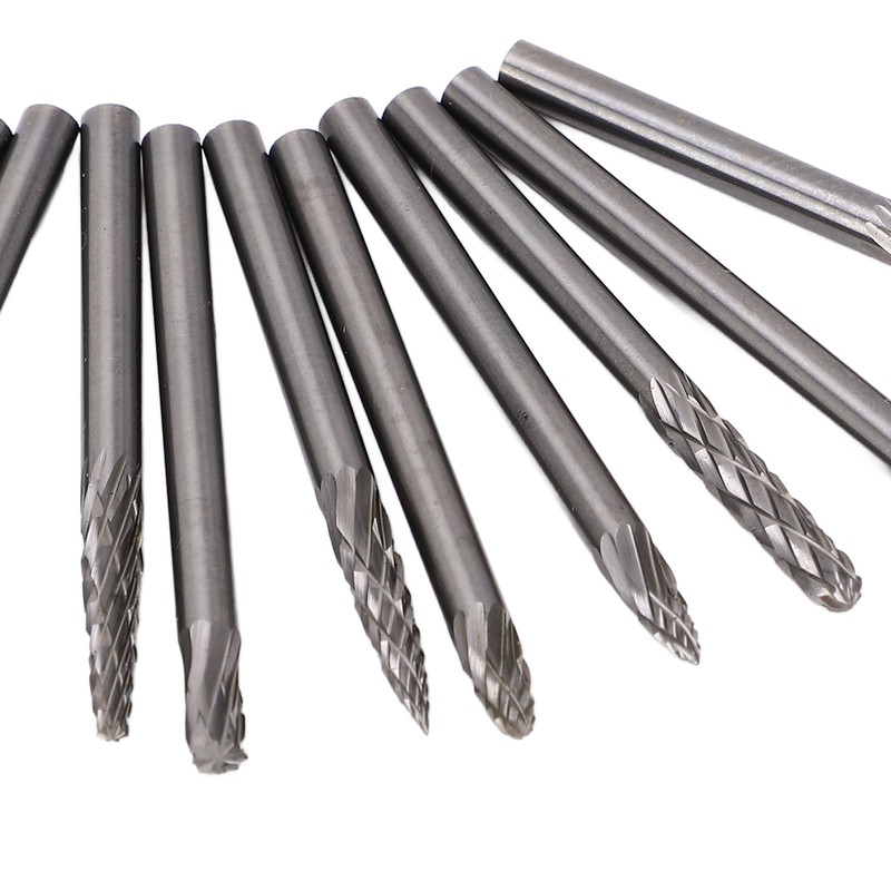 20Pcs Tungsten Carbide Carving Bits Double Cut Rotary Burr Set