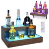 Wine Rack with LED Light Liquor Bottle Display Shelf Wall