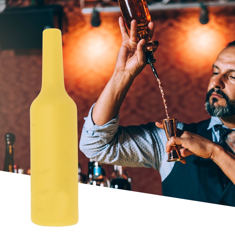 Bartender Practice Bottle Silicone Shatterproof Falling Resistant Soft Bartending Performance