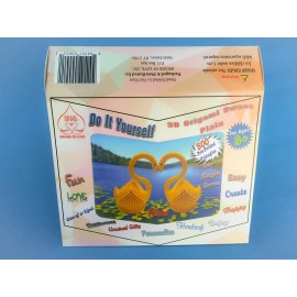 DIY 3D Origami Swan Kit With Plain Design - 500 Pre-folded Triangles