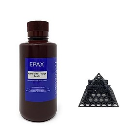 EPAX 3D Printer Hard and Tough Resin for LCD DLP SLA Resin 3D Printers, 1000g Black