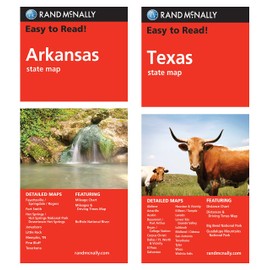 Rand McNally State Maps: Arkansas and Texas (2 Maps)