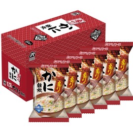 Amano Foods Freeze Dry Broiled Crab Porridge of Rice and Vegetables 6 Meals x 1 Box Japan